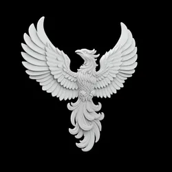 Phoenix Emblem Relief 3D Print Model