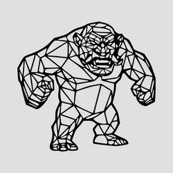 Troll Line Art Wall Art
