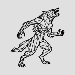 Werewolf Line Art Wall Art
