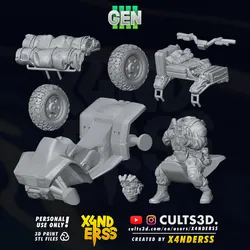 X4NDERSS WARFARE 10 • [TAGS: Heroic 48th Scale Miniature 3D Print Printing STL Models Military Wars Marine Special Forces Star Halo World War Army Navy Seal Seals Quad Bike Proxy]