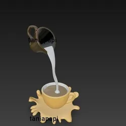 3D Coffee cup decoration