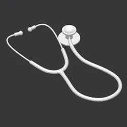 3D Printable Stethoscope Model – Realistic Medical Stethoscope STL for Doctors & Students