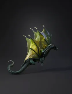 a dragon wing that glows