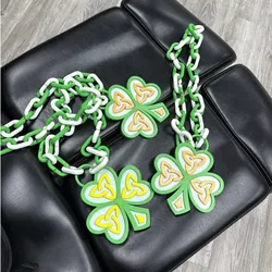 Fișiere pentru imprimante 3D | Fișier 3MF | Celtic Shamrock Hype Necklace Pendant For Saint Patricks Day