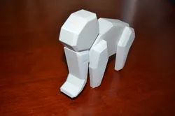 Magnetic Low Poly Elephant