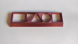 Ruler with simple geometric shapes 120mm