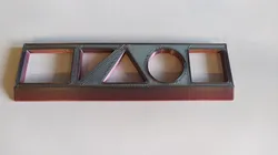 Ruler with simple geometric shapes 140mm