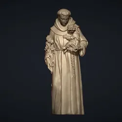 Saint Anthony of Padua 3D Statue