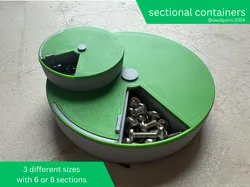 Sectional containers/pillboxes