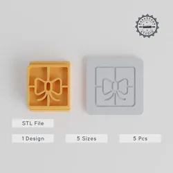 Stamp Tile Gift Box, 5 Motif Sizes, Perfect for Clay, Cookies & Fondant