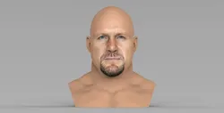 Stone Cold Steve Austin bust ready for full color 3D printing