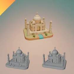 Taj Mahal Diorama – 3D Printable Sculpture of India’s Timeless Monument for Home Decor