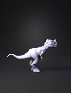 tyrannosaurus rex toy with beige and brown stripes and red head styli