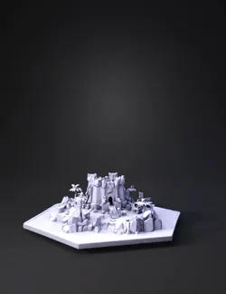 Create a 3D printable board game terrain tile for Settlers of Catan