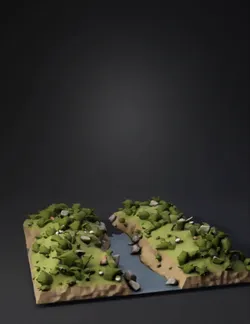 modular wargame terrain tile river ford crossing square terrain til