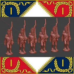 28mm Napoleonic French Light infantry elites with baggy trousers 1808-12