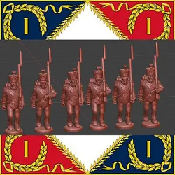 28mm Napoleonic French Light infantry elites with trousers 1805-12
