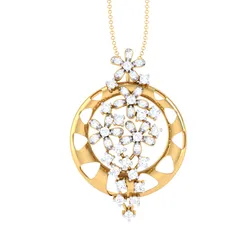 3D Printable Cad jewelry design of Lady diamond Pendant