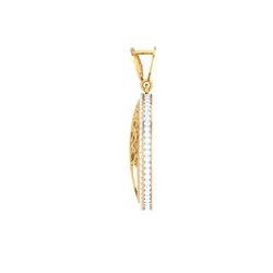 3D Printable Cad jewelry design of Lady diamond Pendant