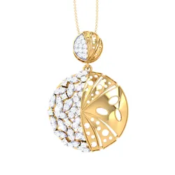 3D Printable Cad jewelry design of Lady diamond Pendant