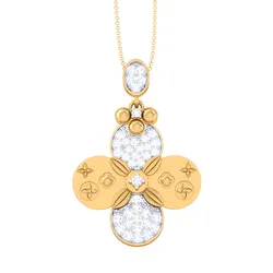 3D Printable Cad jewelry design of Lady diamond Pendant