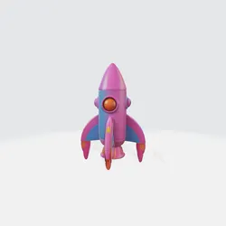 Cartoon Rocket Ship - Space Vehicle
