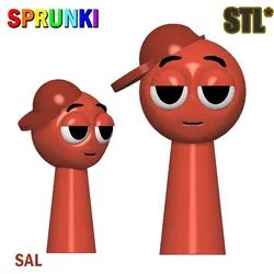 Characters & Creatures STL Descărcare - Sprunki Incredibox Sal STL 3D Model Character Fanart - FnFLab