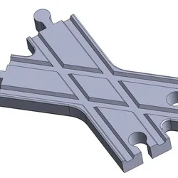 Crossing 45 degrees for wooden railroad (5990-01.00)