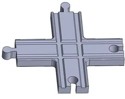 Crossing 90 degrees for wooden railroad (5991-01.00)