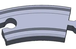 Curve 30 degrees for wooden railroad (5984-02.00)