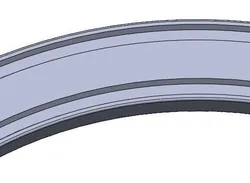 Curve 45 degree radius large for wooden railroad (5988-01.00)