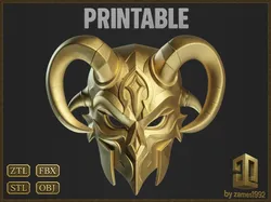 Demon Mask Warrior Helmet 3D Print Model in Other 583625