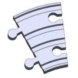 Double curve 22.5 degrees for wooden railroad (5985-03.00)