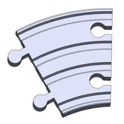 Double curve 30 degrees for wooden railroad (5985-02.00)