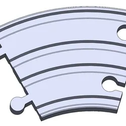 Double curve 45 degrees for wooden railroad (5985-01.00)
