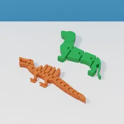 🦖🐶Flexible Dino & Dog Duo – Articulated Toy Set