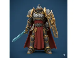 Grimdark Sci-Fi Battle Priest 3D Print Model ,Wargaming