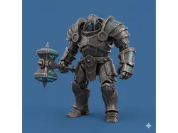 Grimdark Sci-Fi Crusader Miniature STL ,Wargaming