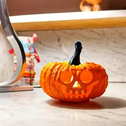 Halloween pumpkin with tea light