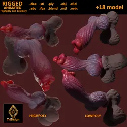 Jack Furry Werewolf Penis Sextoy Rigged