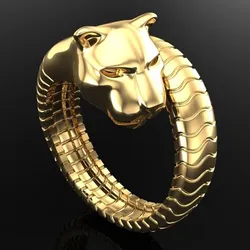 Leopard rings - Cheetah ring - Panther ring - Men ring - N1144