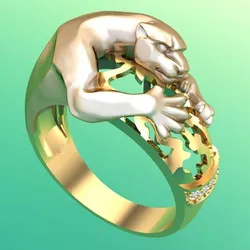 Leopard rings - Cheetah ring - Panther ring - Men ring - N558