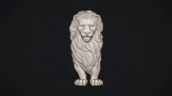Lion Bas Relief 3D Print Model in Sculpture 583432