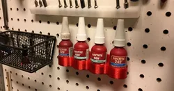 Loctite small bottle holder for pegboard