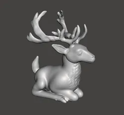 LYING STAG REALISTIC FIGURE MODEL ANIMAL CREATURE WILDLIFE 3D Print Model in Sculpture 581843