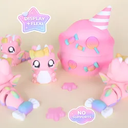 Mini Cotton Candy Dragon with Twist Egg- No Supports
