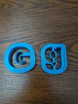 Other STL indir - Letter G Alphabet Upper & Lower Case Cookie Cutter - Trash Can Guy
