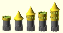Parametric Tower Tops for Modular Castle Playset
