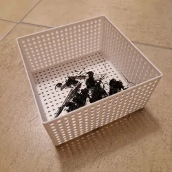 Square purge garbage can 96 mm x h 50 mm for 3D filament printers