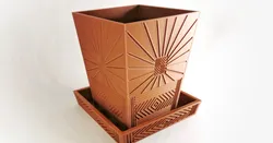 Sunny House Flowerpot with Tray